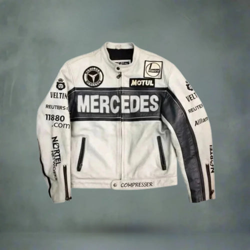 Mercedes Benz Racing Leather Jacket – F1 Style