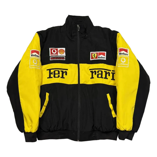 Yellow Ferrari Racing Jacket – F1 Style