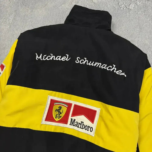 Yellow Ferrari Racing Jacket – F1 Style