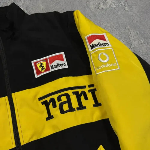 Yellow Ferrari Racing Jacket – F1 Style