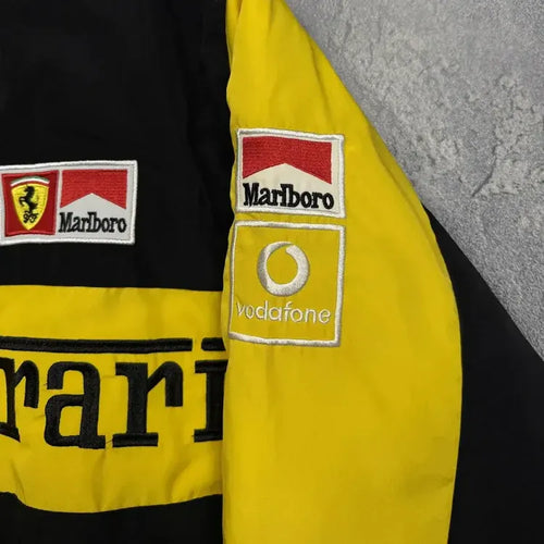 Yellow Ferrari Racing Jacket – F1 Style